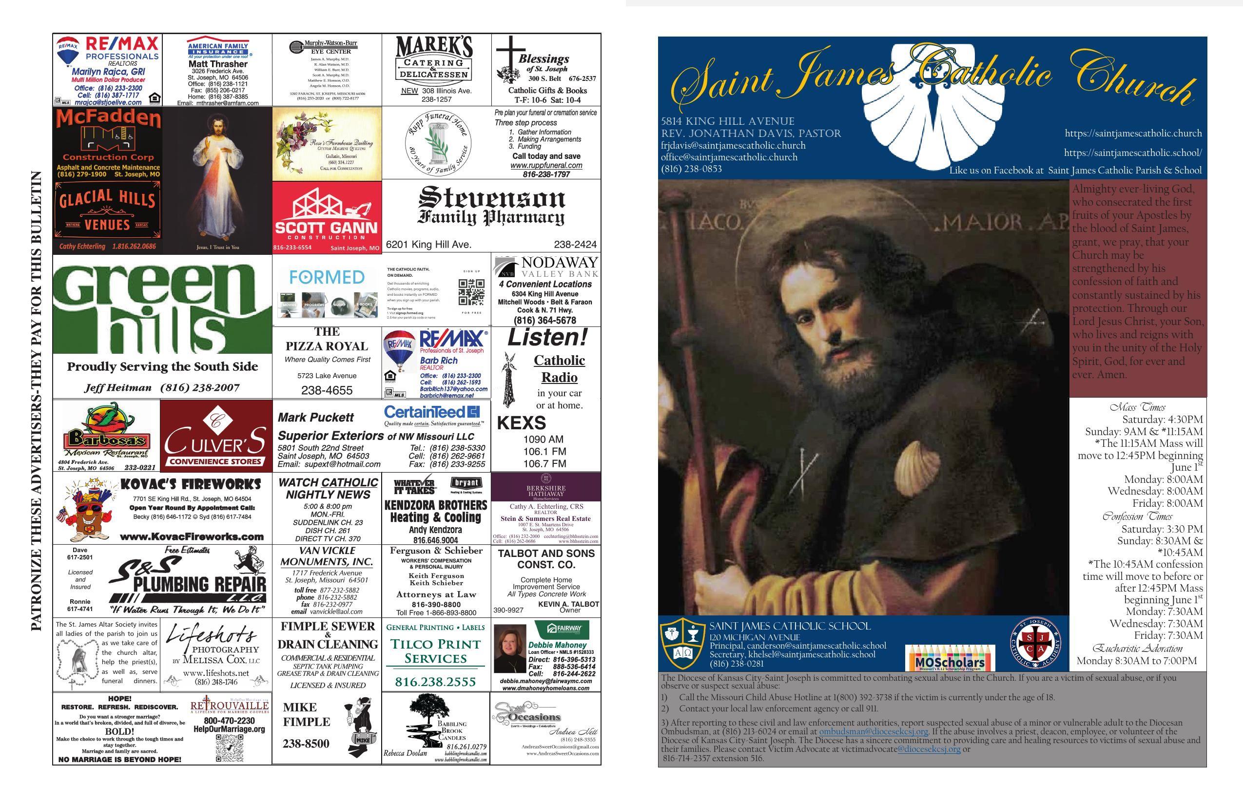 Saint James Bulletin Cover
