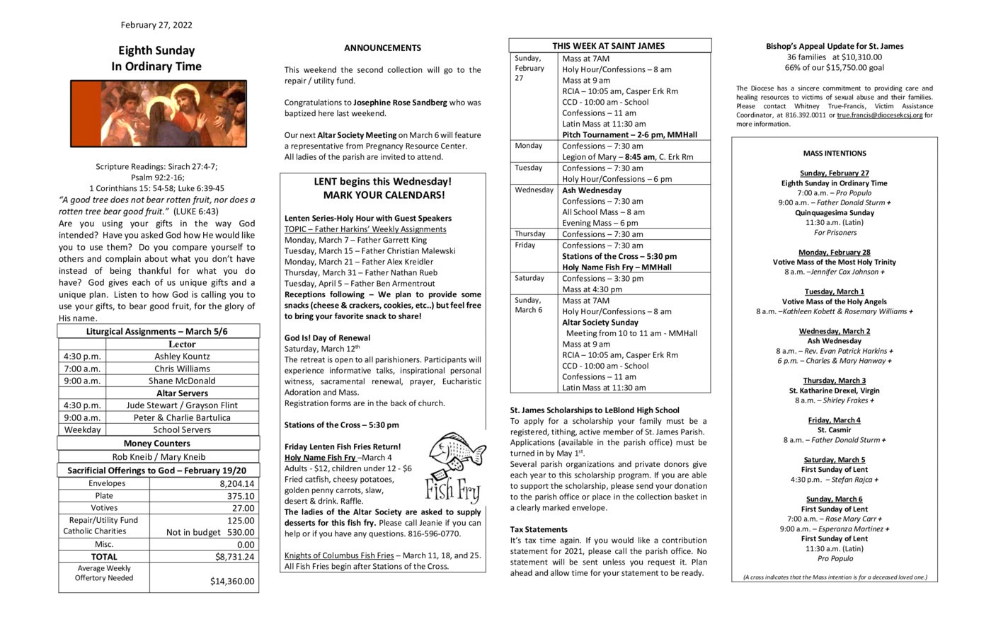 Bulletins | Saint James Catholic Church
